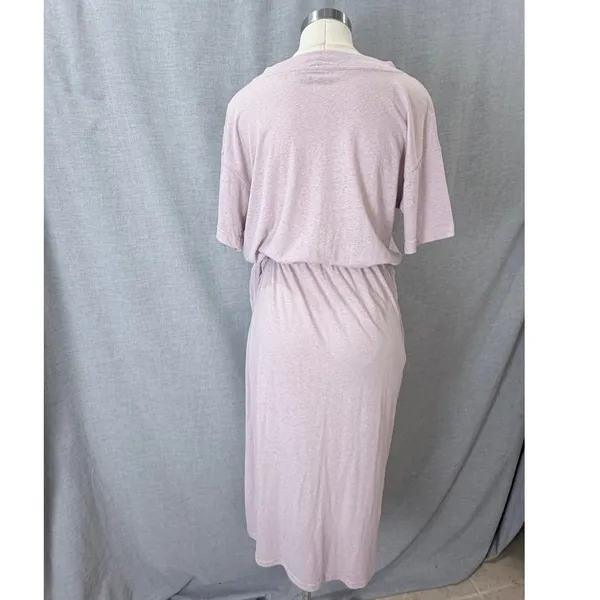 Free People Beach Leila Midi Dress Light Purple Short Sleeve Faux Wrap XS - Image 2