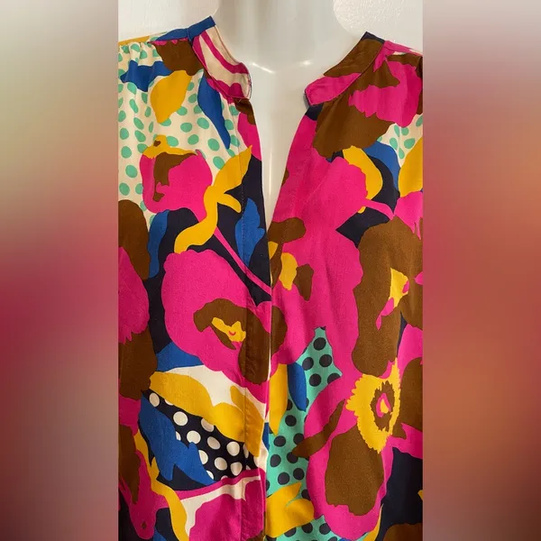 Karlie Pink and Blue Floral Blouse - Image 5