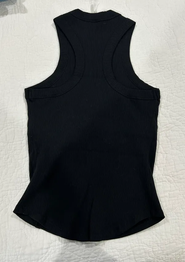 Fabletics High Neck Rib Tank Black - Image 5