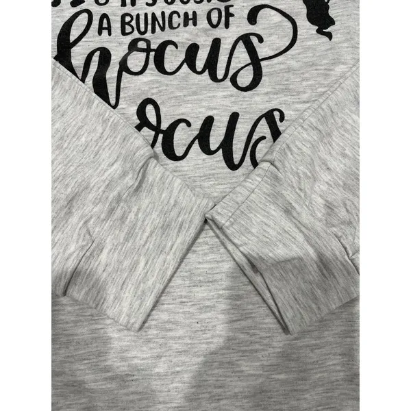 NWOT! HOCUS POCUS Crew neck grey size medium - Image 6