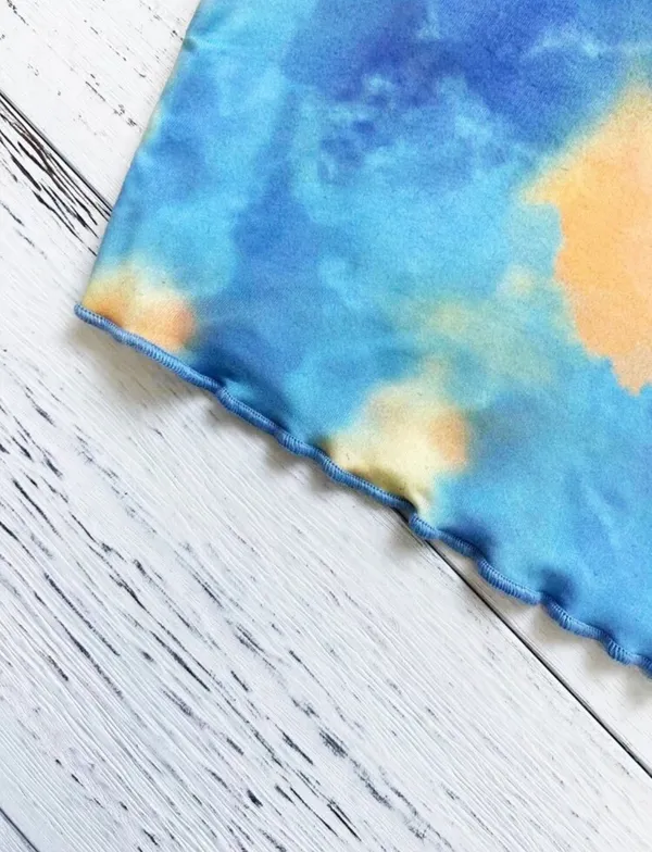 NEW Sz L Adorable Tie Dye Print Crop Sleeveless Top - Image 5