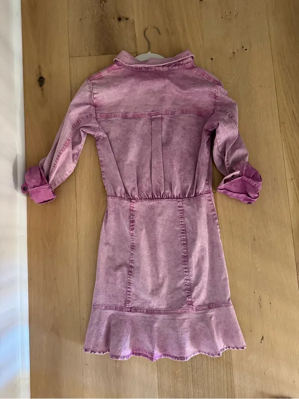 Fate Purple Washed Denim Dress - Image 5