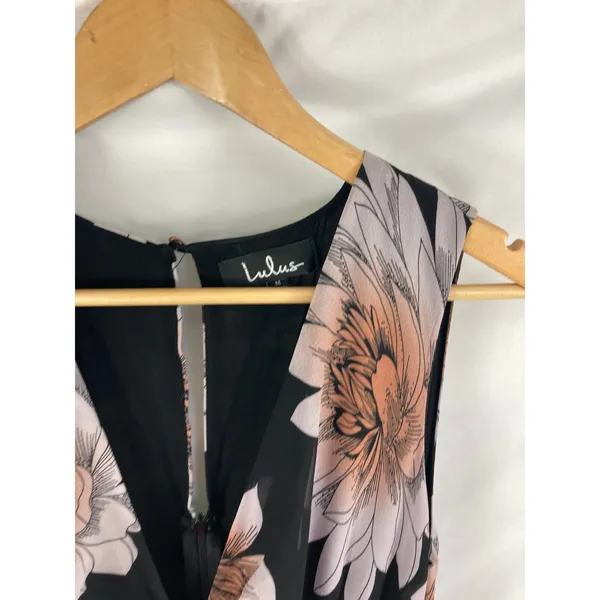 Lulus Serene Dreams Floral V Neck Maxi Dress Size Medium - Image 5