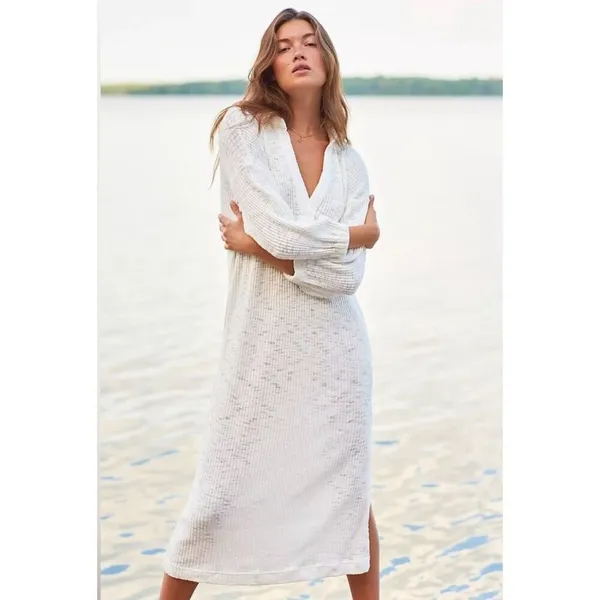 Free People Beach Pacific Knit Maxi Dress Size L - Image 3