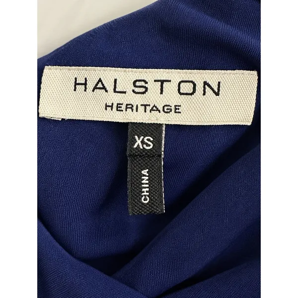 Halston Heritage Blue Ponte Cutout Sheath Dress Long Sleeve Bodycon XS - Image 4