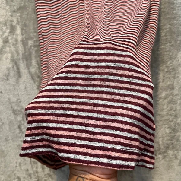 Chinti and Parker Striped 100% Linen Dress Sz Small Pink‎ Gray Maroon - Image 6