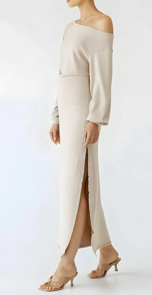 SER.O.YA. Elo Long Sleeve Fleece Sweater Dress, Camel, Large - Image 2