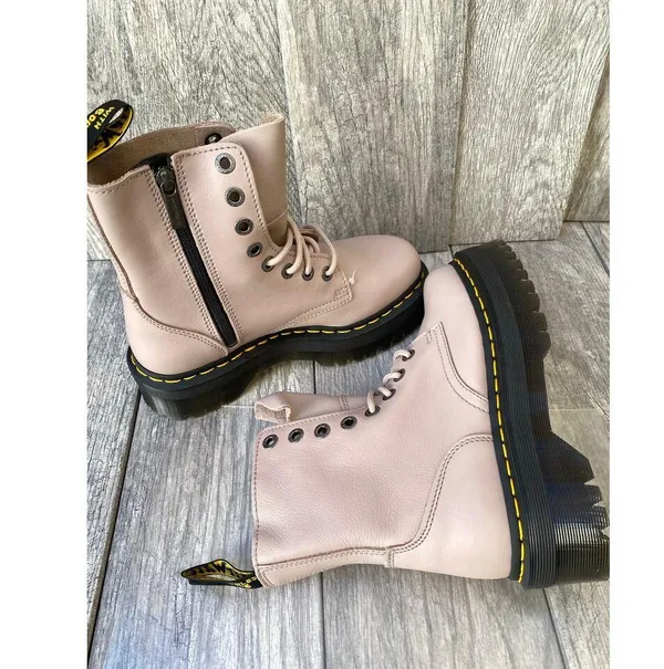 Dr. Martens Jadon 111 Platform Boots – Vintage Taupe Leather, Women’s Size 8 US - Image 6