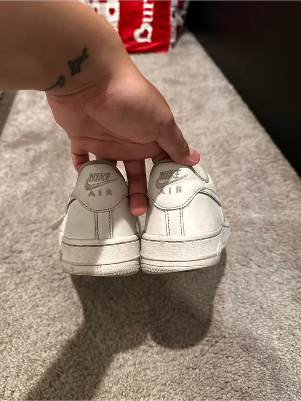 Nike Women’s White Air Force 1 Sneakers Size 5Y - Image 2