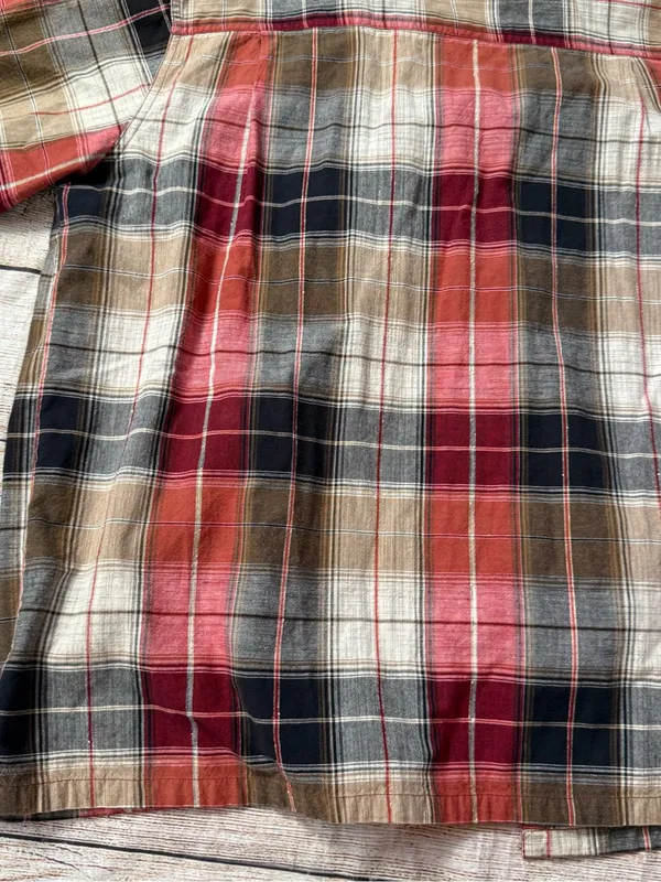 Vintage Bobbie Brooks Red Plaid Embroidery Lion Womens Shirt Size XL 16/18 - Image 10