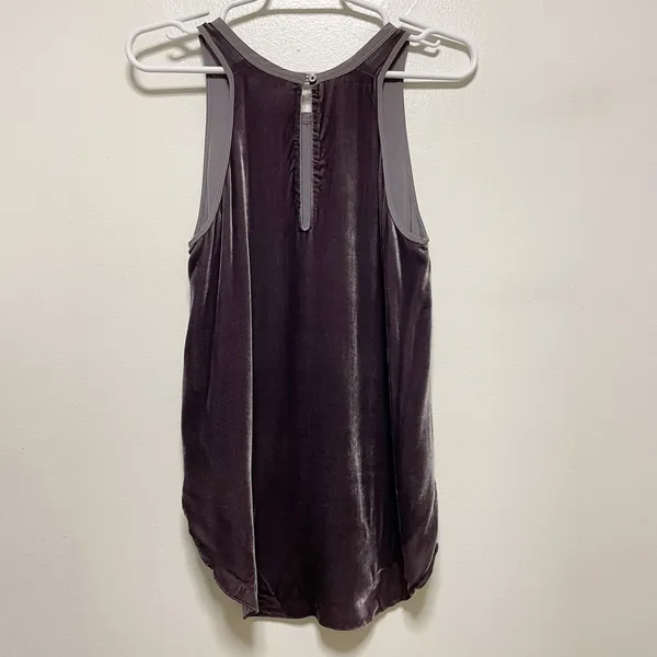 Wilfred Sevres Lilac Silk Crushed Velvet Sleeveless Top - Image 5