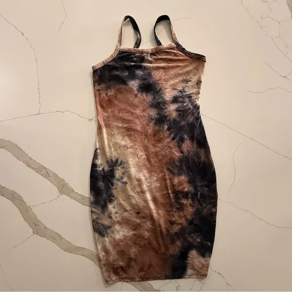 Sun Daze Tie Dye Mini Dress - Black/combo size M - Image 7