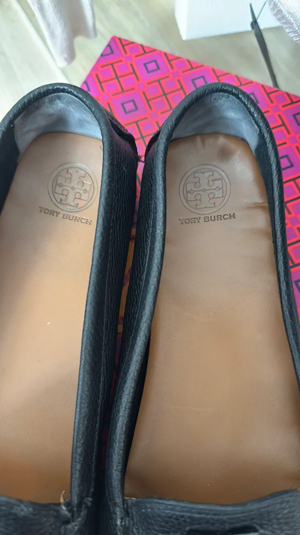Tory Burch Loafers Leather Black - Image 9