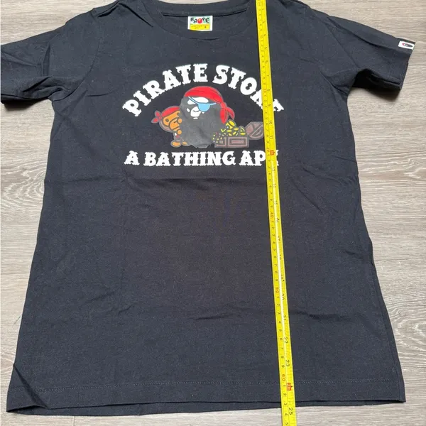 black BAPE the bathing ape pirate store t-shirt, short sleeved - Image 3