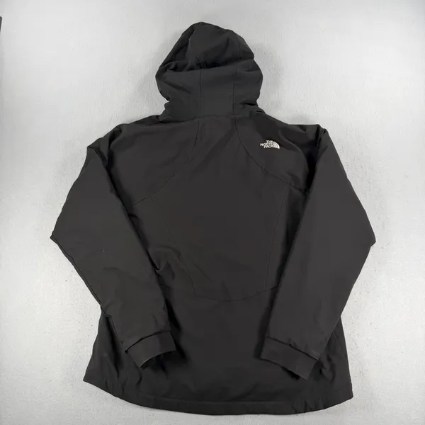 Y2k The North Face Womens XL Black Softshell Fleece Lined Hooded Jacket - Image 2