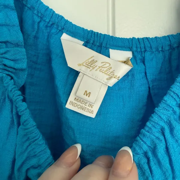 Lilly Pulitzer Vibrant Blue Blouse - Image 2
