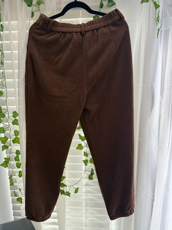 Brown Corduroy Pants Size M - Image 2
