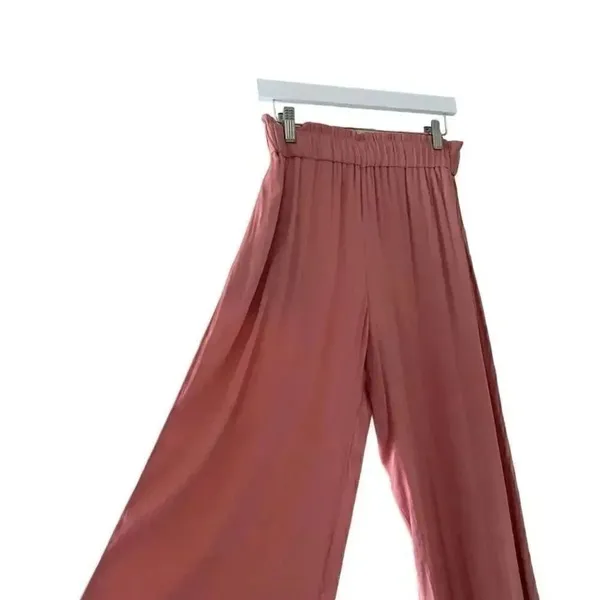 Zara Burnt Orange Pink Coral High Waisted Pull On Casual Y2K Lounge SZ S #1693 - Image 6