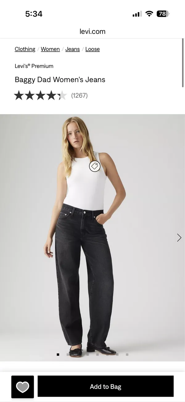 Levi’s Baggy Dad Jeans - Image 4