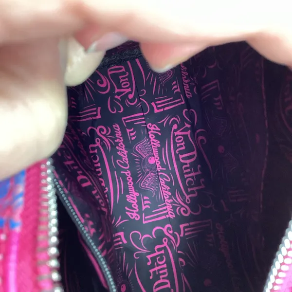 Von Dutch Hot Pink Jax Graphic Bowling Bag Hand Bag Crossbody NEW! Retail $149 - Image 13