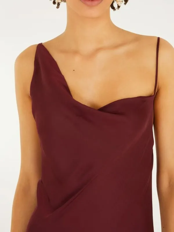 NWOT Farm Rio Ruffled Sleeveless V-Neck Maxi Dress Burgundy Size S - Image 4