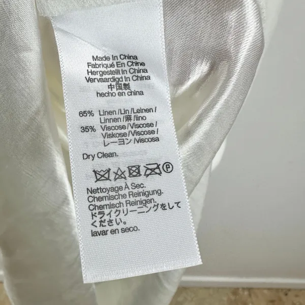 Madewell One Shoulder Midi Dress Linen Blend Lighthouse Minimalist US 4 NWT - Image 12