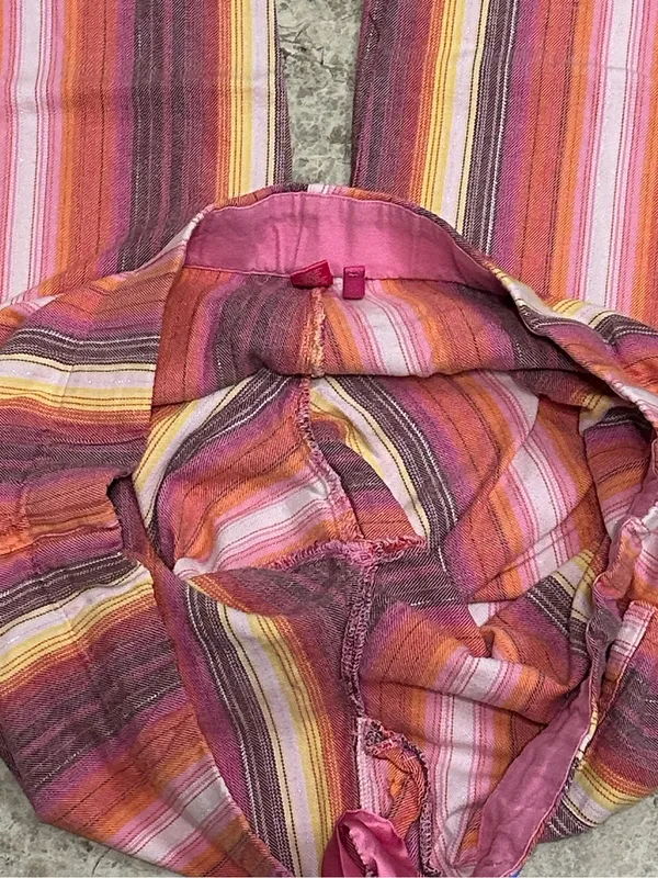 Y2K PINK Victoria’s Secret Pajama Pants Womens Striped Cotton Blend Drawstring S - Image 12