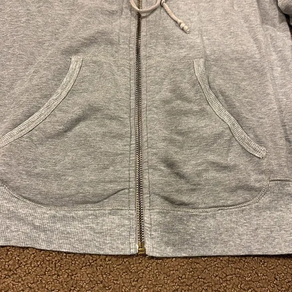 Splendid Women’s Grey Zip Up Hoodie Sweatshirt - Image 2