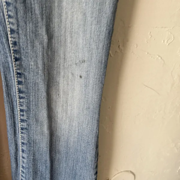 Rock 47 by Wrangler Jeans Y2k 28 Blue Cross Embroidery Bootcut‎ Low Rise Denim - Image 4