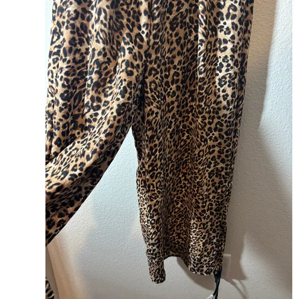 Above and Beyond Size S Leopard Cheetah Animal Print Button-Front Jumpsuit - Image 5
