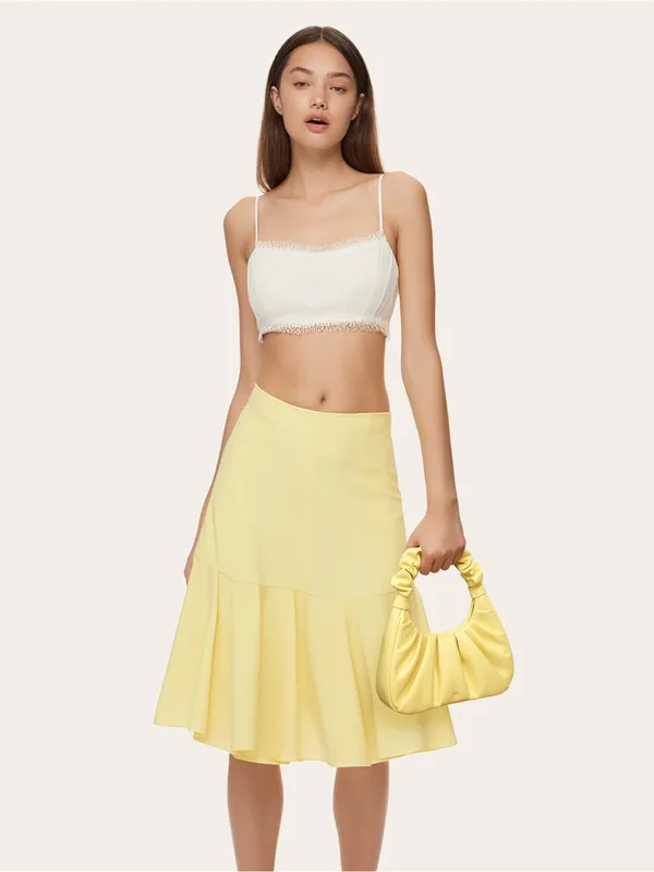 JW PEI Yellow Handle Shoulder Bag Gabbi Ruched Hobo Handbag - Image 3