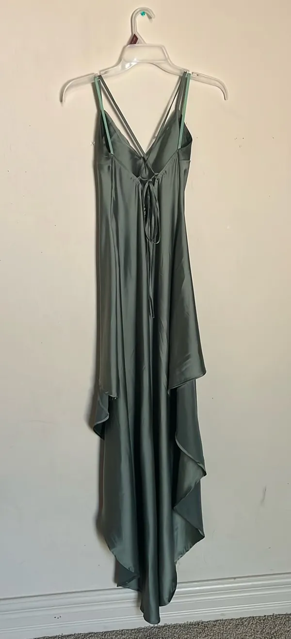 Windsor Sage Green High-Low Dress Wedding Guest Dress - Image 2