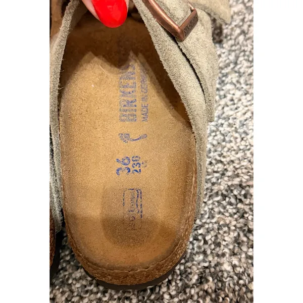 Birkenstock Arizona Soft Footbed Sandals Women's EU 36 US 5-5.5 Taupe Suede - Image 4