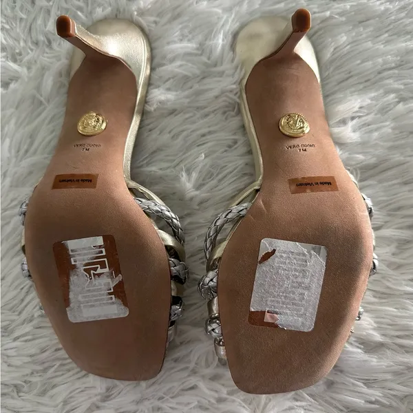 Veronica Beard Women's Misa Knot-Front Heel Sandals Shoes Sz 7‎ - Image 9