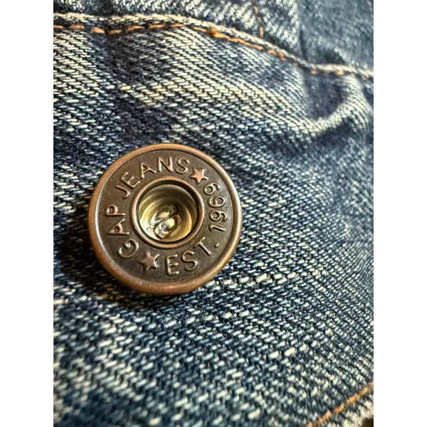 Vintage GAP Denim Jacket Womens Small Blue Jean Trucker 90s Made Phillipines - Image 6