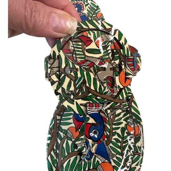 Tory Burch Miller Something Wild Patent‎ Sandals 7.5 Rare Print - Image 11