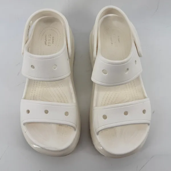 Crocs Mega Crush Platform Sandal White Women 8 Chunky Y2K Wedge Open Toe Heavy - Image 3