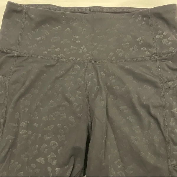 Black Animal Print Women's Biker Shorts‎ size Medium - Image 4