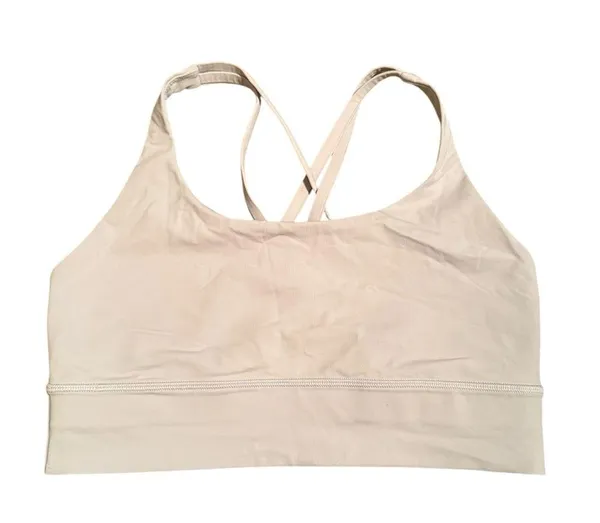 Lululemon Women’s Size 10 Longline Energy Bra Light Pale Purple Strappy Gym Yoga - Image 2