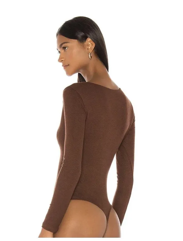 Lovers + Friends brown long sleeve bodysuit from revolve - Image 13