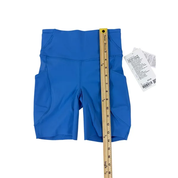 NWT Lululemon Blue High-Rise Athletic Shorts - Size 2 - Image 8