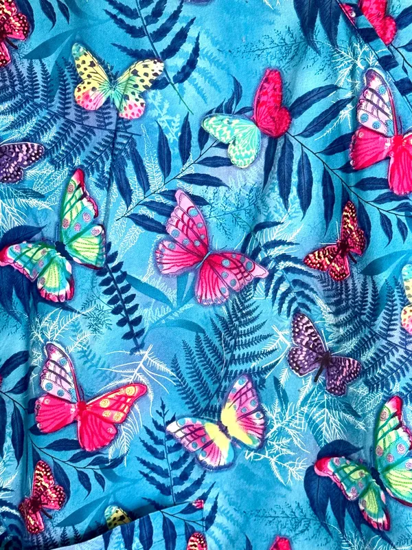 Butterfly Scrub Top, Small Blue - Image 2