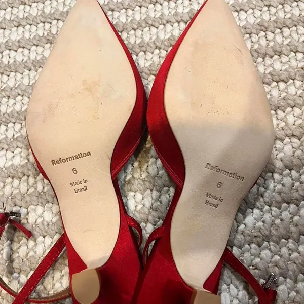 Reformation Wade 50MM Satin Kitten Heels - Image 9