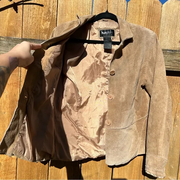 Brandon Thomas Suede Jacket size large y2k fall winter leather‎ aesthetic - Image 10