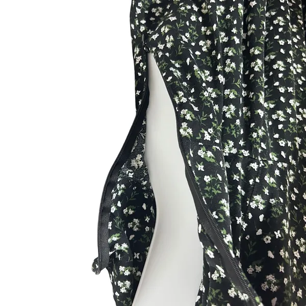 Old Navy Women Cottage Boho Floral Sundress XL Black Smocked Back Indie Whimsy - Image 6