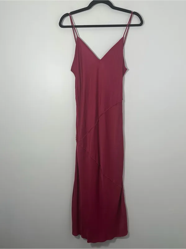 Anthropologie Saturday Sunday Women’s Small Berry Pink Midi Slip Dress - Image 2