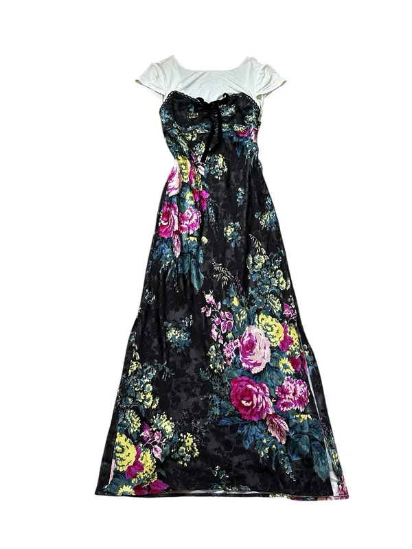 Anthropologie Floral Midi Slip Dress 90s Y2K Fairy Grunge Boho Whimsigoth - Image 2