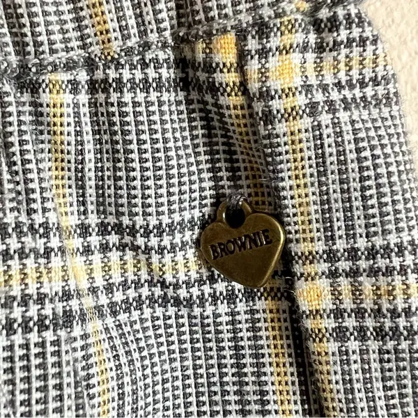 Vintage Inspired Plaid Brownie Womens Old Money Preppy Modern Indie Size S/M EUC - Image 4