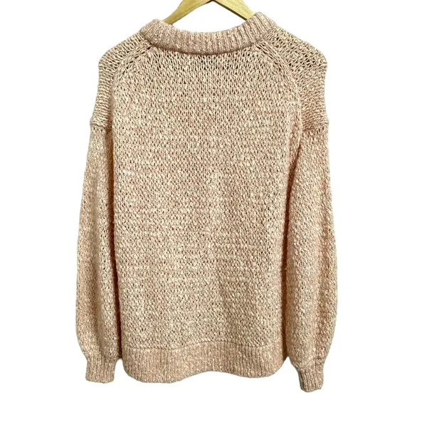 Madewell Baez Pullover Sweater pink white knot size‎ Xs #AC793 $98 - Image 5