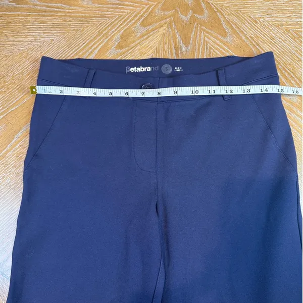 Betabrand Class DPYP Dress Pant Yoga Pant Straight Navy Blue W0076 Size Small - Image 7